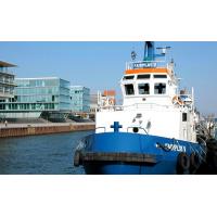 718_X004 Hafenschlepper am Liegeplatz im Altonaer Hafen - Hafenrandbebauung. | 